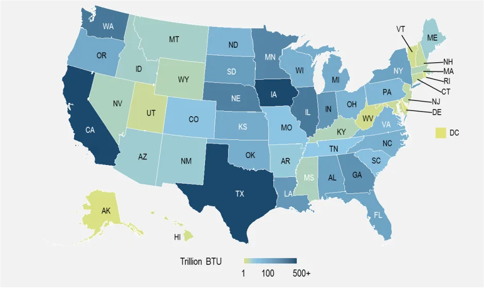 Fig 5-E25_Renewable Energy Generation by State