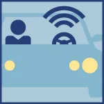 illustrated icon for autonomous vehicles factsheet