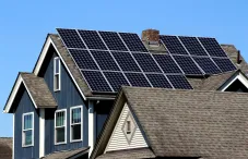 solar panels on a house